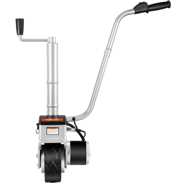 Oporné koleso prívesu 12V Elektrická manévrovacia pomôcka Max. ťažná kapacita 2268 kg Elektrické oporné koleso 30,5-63 cm Výškovo nastaviteľné Rýchlosť 6,7 m/min 20,3 cm Plné gumené koleso pre príves a karavan – Obrázok 3