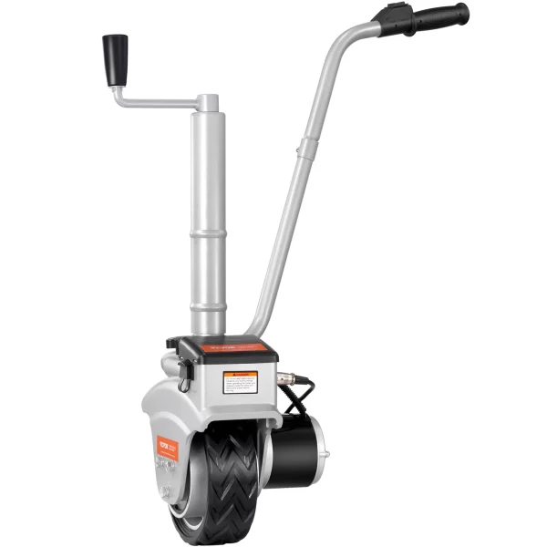 Oporné koleso prívesu 12V Elektrická manévrovacia pomôcka Max. ťažná kapacita 2268 kg Elektrické oporné koleso 30,5-63 cm Výškovo nastaviteľné Rýchlosť 6,7 m/min 20,3 cm Plné gumené koleso pre príves a karavan – Obrázok 5