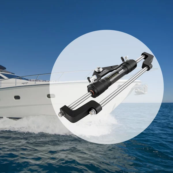 Hydraulický riadiaci valec 300 HP, hydraulické riadenie, predná hydraulická súprava pre vonkajšie lodné riadenie bez hydraulickej hadice a kormidla pre systém riadenia lodí s vonkajším motorom – Obrázok 6