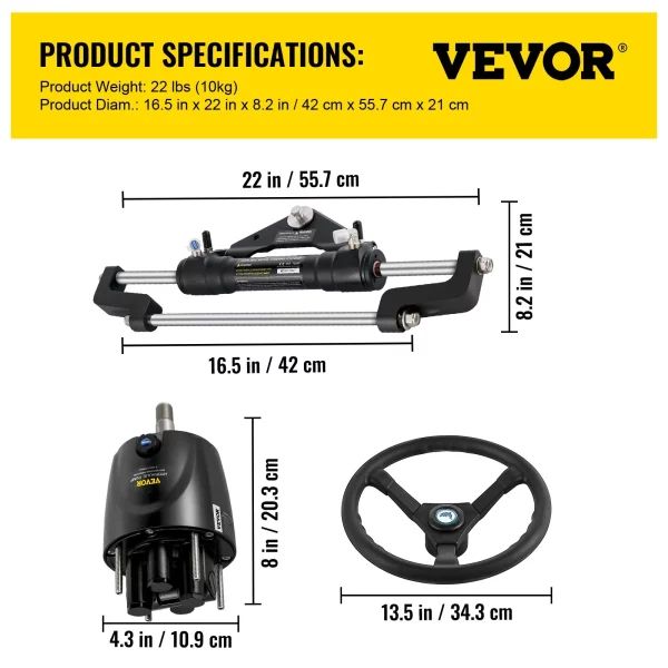Hydraulická riadiaca súprava pre čln, hydraulická riadiaca súprava s výkonom 300 HP, čerpadlo riadenia, hydraulická riadiaca súprava pre prívesný motor s 14-stopovou hydraulickou riadiacou hadicou pre systém riadenia lode – Obrázok 7