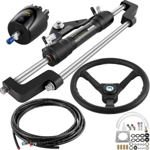 Hydraulická riadiaca súprava pre prívesný motor 300 HP, Hydraulická riadiaca súprava s kormidlovým čerpadlom, Hydraulická riadiaca súprava pre čln s 22-stopovou hydraulickou riadiacou hadicou pre systém riadenia člna