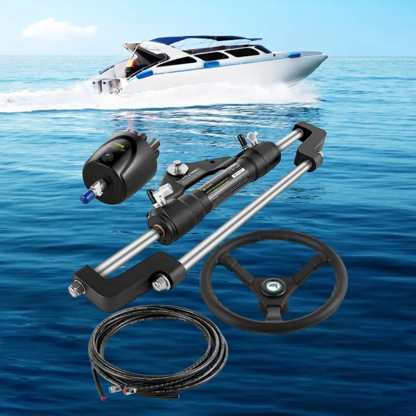 Hydraulická riadiaca súprava pre prívesný motor 300 HP, Hydraulická riadiaca súprava s kormidlovým čerpadlom, Hydraulická riadiaca súprava pre čln s 22-stopovou hydraulickou riadiacou hadicou pre systém riadenia člna – Obrázok 7