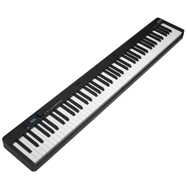 88-klávesové skladacie piano, Bluetooth a MIDI, prenosné elektronické digitálne skladacie piano so sustain pedálom, puzdro, klávesy citlivé na dotyk, slúchadlá, nabíjateľné pre začiatočníkov, tínedžerov a dospelých, čierne – Obrázok 2