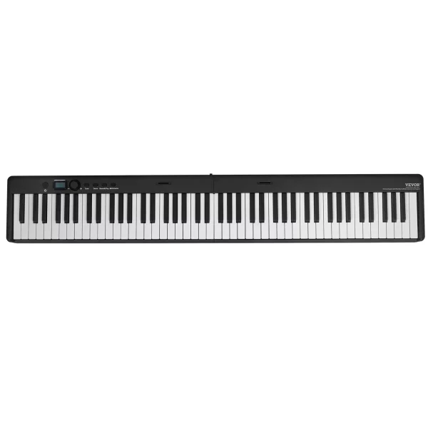 88-klávesové skladacie piano, Bluetooth a MIDI, prenosné elektronické digitálne skladacie piano so sustain pedálom, puzdro, klávesy citlivé na dotyk, slúchadlá, nabíjateľné pre začiatočníkov, tínedžerov a dospelých, čierne – Obrázok 3