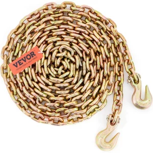 Ťažná reťaz 9,53 mm x 6 m Šmyková reťaz s nosnosťou 3220 kg Prepravná reťaz G80 Viazacia reťaz Oceľová lesnícka reťaz Robustná oceľová reťaz na zdvíhanie, nakladanie, ťahanie a viazanie atď.