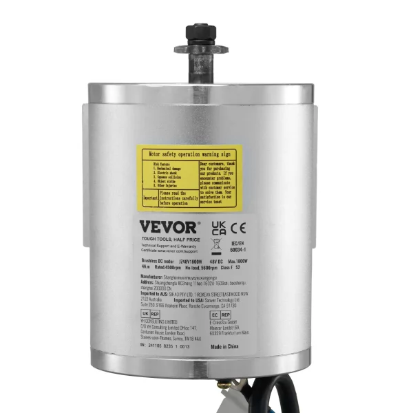 Súprava bezkartáčového elektromotora, 1800W jednosmerný elektromotor pre motokáry, 48V 4500 ot./min. s vylepšeným regulátorom otáčok a škrtiacou klapkou, pre elektrické bicykle, motocykle, kolobežky – Obrázok 4
