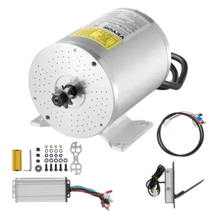 Elektrický bezkefkový jednosmerný motor 1800W - 48V 4500 ot./min. motor s vylepšeným regulátorom otáčok a sadou škrtiacej klapky pre motokáry, elektrické bicykle, motocykle, skútre, DIY