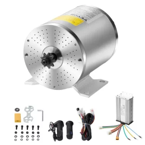 Súprava elektrického bezkefkového jednosmerného motora 1800W, elektromotor - 48V 4500 ot./min. s vylepšeným regulátorom otáčok, sada rukoväte plynu pre motokáry, elektrické bicykle, motocykle, kolobežky