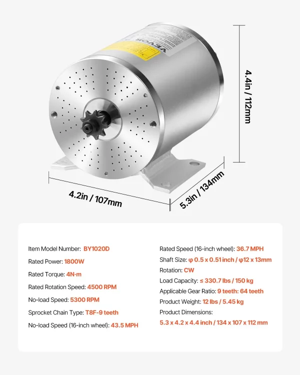 Súprava elektrického bezkefkového jednosmerného motora 1800W, elektromotor - 48V 4500 ot./min. s vylepšeným regulátorom otáčok, sada rukoväte plynu pre motokáry, elektrické bicykle, motocykle, kolobežky – Obrázok 7