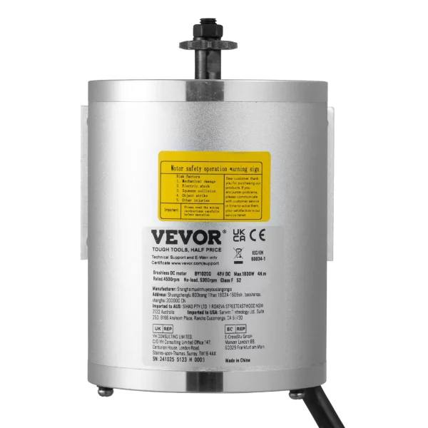 Elektrický bezkefkový jednosmerný motor 1800W, 48V 4500RPM elektromotor pre motokáry, elektrický motor pre terénne bicykle, motocykle, skútre, DIY – Obrázok 4