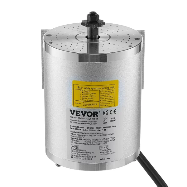 Elektrický bezkefkový jednosmerný motor 1800W, 48V 4500RPM elektromotor pre motokáry, elektrický motor pre terénne bicykle, motocykle, skútre, DIY – Obrázok 2