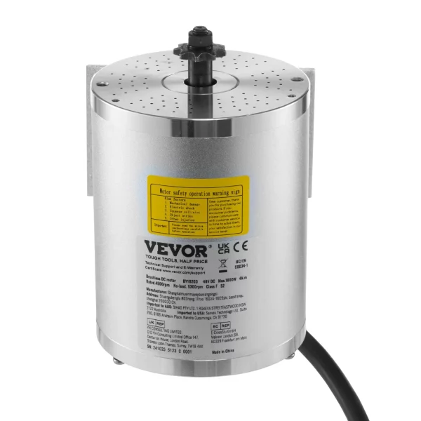 Elektrický bezkefkový jednosmerný motor 1800W, 48V 4500RPM elektromotor pre motokáry, elektrický motor pre terénne bicykle, motocykle, skútre, DIY – Obrázok 5