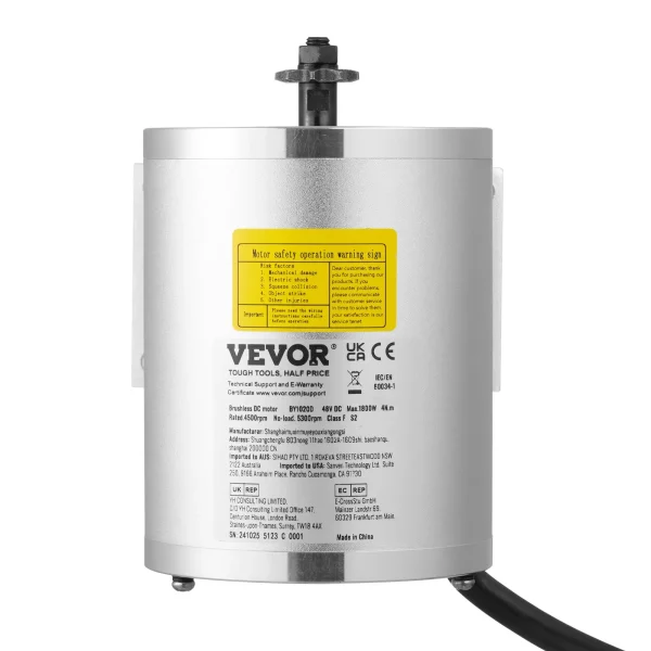 Elektrický bezkefkový jednosmerný motor 1800 W- 48V 4500 ot./min. s vylepšeným regulátorom otáčok, nožným pedálom a plynovou rukoväťou pre motokáry, elektrické bicykle, motocykle a kolobežky – Obrázok 4