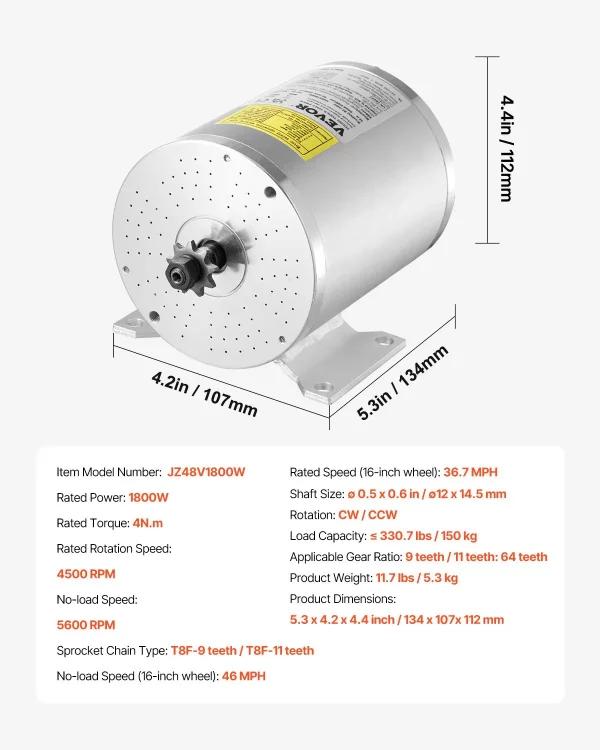 Elektromotor 1,1 kW 1400 ot./min, AC 220~240 V 7,5 A, 90S, rám B34, jednofázový motor vzduchového kompresora, drážkovaný hriadeľ 24 mm, otáčanie vpred/vzad pre poľnohospodárske stroje a všeobecné zariadenia – Obrázok 7