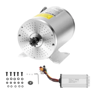 Súprava elektrického bezkefkového jednosmerného motora 2000W, bezkefkový elektromotor - 60V 4500 ot./min. s vylepšeným regulátorom otáčok pre motokáry, elektrické bicykle, motocykle a skútre