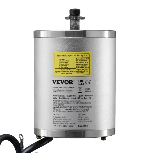 Súprava elektrického bezkefkového jednosmerného motora 3000W - 72V 4900 ot./min. 5,5Nm elektromotor s vylepšeným regulátorom otáčok, nízka hlučnosť, ideálne pre motokáry, elektrické bicykle, motocykle, kolobežky – Obrázok 4