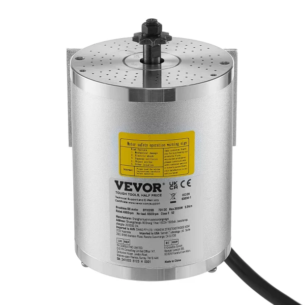 Elektrický bezkefkový jednosmerný motor, elektromotor 3000W, 72V 4900 ot./min. elektromotor pre motokáry, elektrický motor pre terénne bicykle, motocykle, skútre, DIY – Obrázok 2
