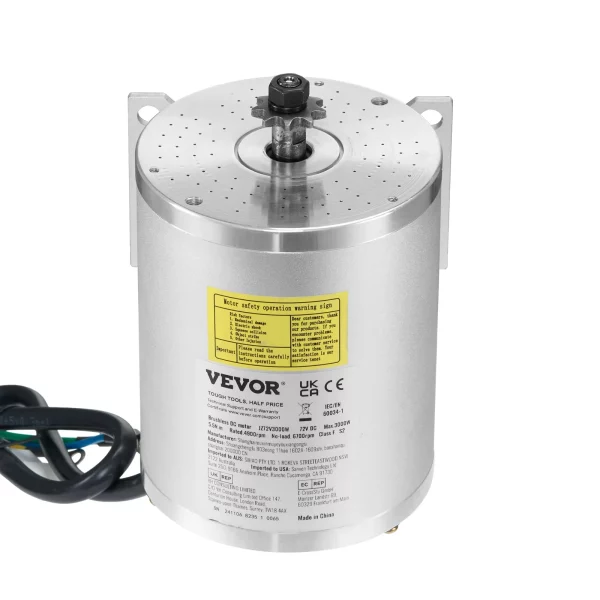 Súprava elektrického bezkefového jednosmerného motora 3000W - 72V motor s 4900 ot./min. s vylepšeným regulátorom otáčok a súpravou na držanie plynu pre motokáry, elektrické bicykle, motocykle, skútre, DIY – Obrázok 5