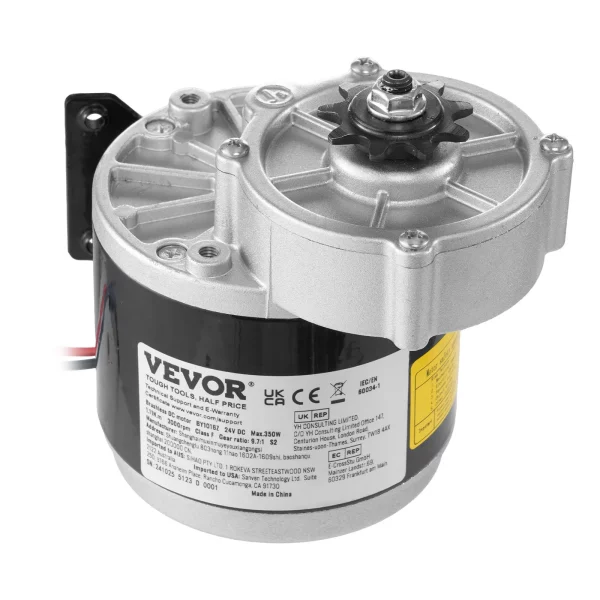 Elektrický jednosmerný motor 350 W, výkonný elektromotor, 24V 3000 ot./min. elektromotor pre motokáry, elektrický motor pre terénne bicykle, motocykle, skútre, DIY – Obrázok 5