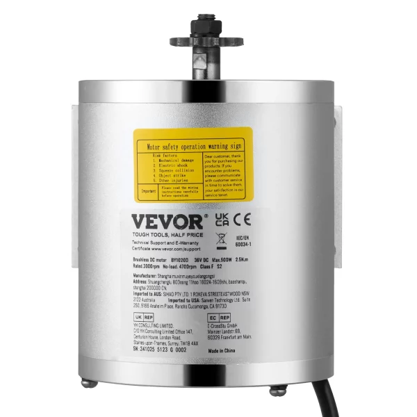 Elektrický bezkefkový jednosmerný motor 500 W- 36V 3000 ot./min. motor s regulátorom otáčok, sada rukoväte plynu, elektromotor, ideálny pre motokáry, elektrické bicykle, motocykle, kolobežky – Obrázok 4