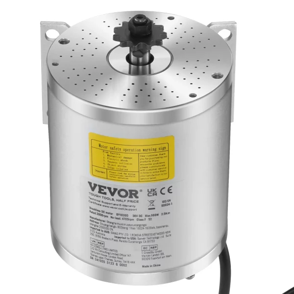 Elektrický bezkefkový jednosmerný motor 500 W- 36V 3000 ot./min. motor s regulátorom otáčok, sada rukoväte plynu, elektromotor, ideálny pre motokáry, elektrické bicykle, motocykle, kolobežky – Obrázok 5