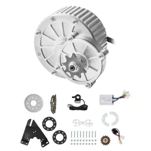 Kefkový elektrický jednosmerný motor 450 W - 36V, 3000 ot./min. s vylepšeným regulátorom otáčok a sadou škrtiacej klapky, elektromotor pre motokáry, elektrické bicykle, motocykle, kolobežky
