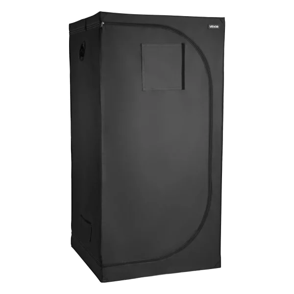 Sada pestovateľského stanu, 100x100x200 cm, skleníkový stan s full spectrum LED pestovateľským svetlom a ventilačným systémom, stan na rastliny 600D vysoko reflexný mylar, pestovateľské stany na kvety a zeleninu – Obrázok 2