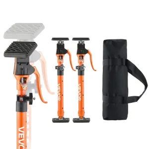 Jednoručná podpera, 2 ks., Stropná podpera 48 – 75 cm, Teleskopická oceľová podpera, Montážna podpera s nosnosťou do 100 kg na inštaláciu skriniek, zdvíhanie sadrokartónu, nákladné tyče