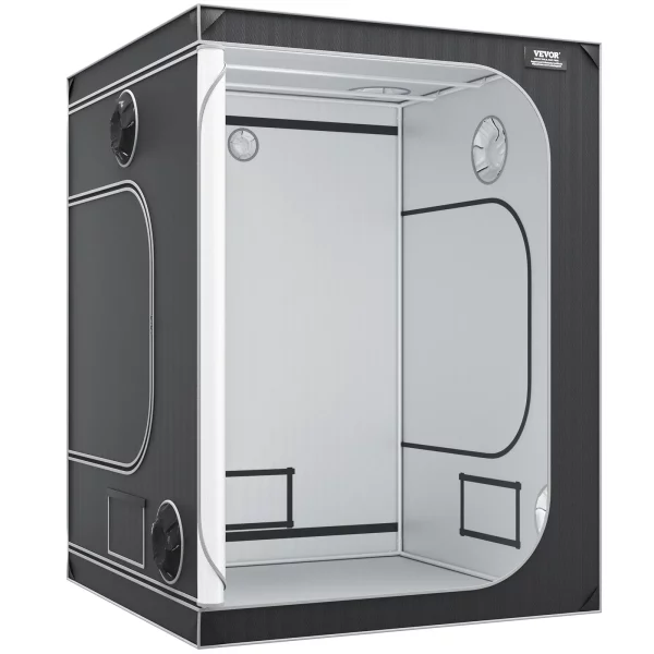 Pestovateľský stan, 152,4 x 152,4 x 203,2 cm, Vnútorný pestovateľský stan, hydroponické okno, dvere, polica – Obrázok 4