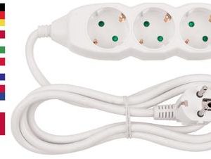 Cable GERMAN socket Strend Pro DG-803B 1,50 m, 3 sockets, HU, RO, SRB, CRO