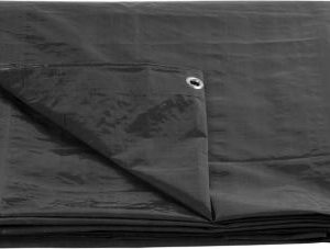 Plachta Tarpaulin Strong 3x3 m, 200 g/m, zakrývacia, antracit, s okami