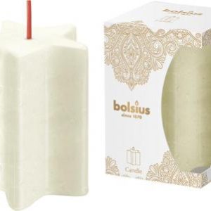 Sviečka Bolsius Pillar, Vianoce, Star Golden Lace, tvar hviezdy, 100x70 mm