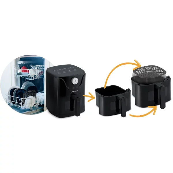 Beztuková fritéza Air fryer Berdsen BD-654 čierna – Obrázok 3