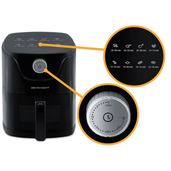 Beztuková fritéza Air fryer Berdsen BD-654 čierna – Obrázok 2