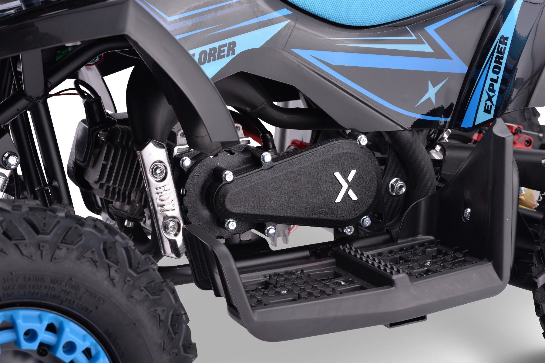 Benzínová štvorkolka pre deti Explorer modrá - 50cm3 – Obrázok 3