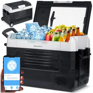 Cestovná kompresorová chladnička Icemax 400 Berdsen s objemom 40 litrov - čierna a sivá