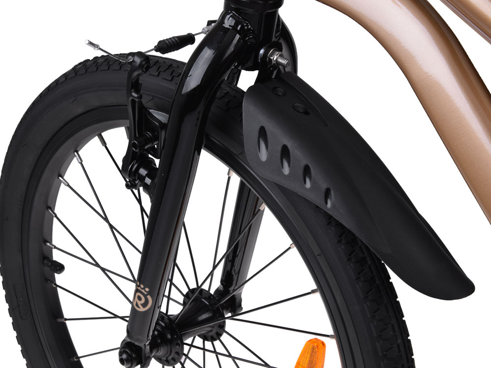 Detský bicykel RoyalBaby Light and Perfect Gold s lankom a remeňom 16" RB16-45 – Obrázok 3