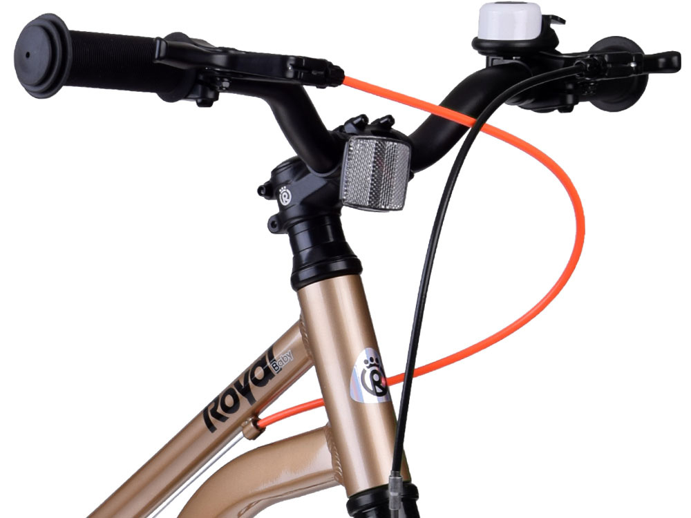 Detský bicykel RoyalBaby Light and Perfect Gold s lankom a remeňom 16" RB16-45 – Obrázok 2