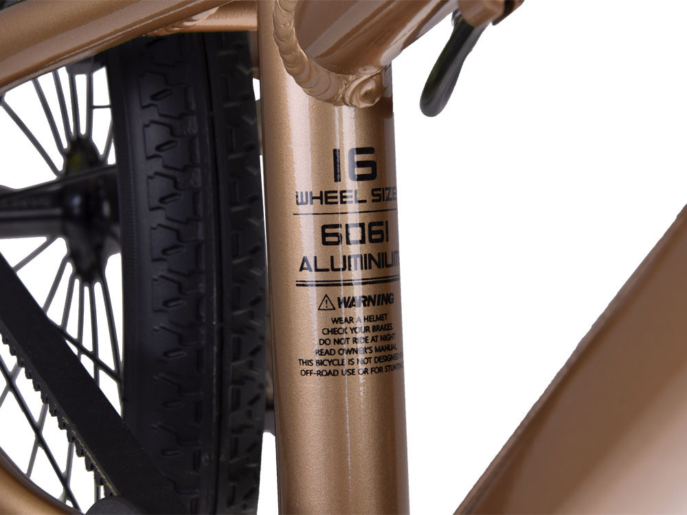 Detský bicykel RoyalBaby Light and Perfect Gold s lankom a remeňom 16" RB16-45 – Obrázok 8
