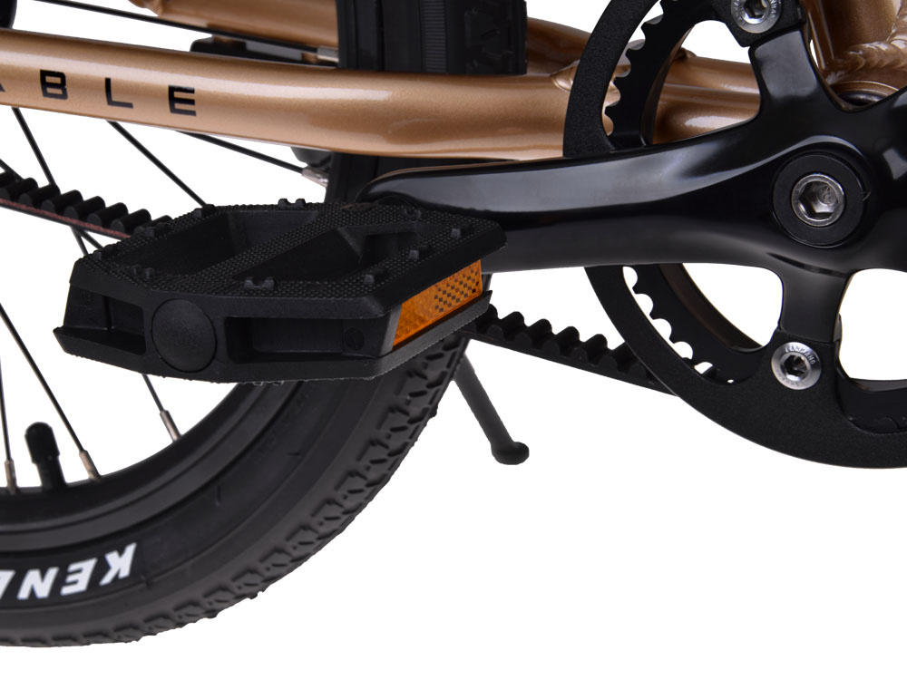 Detský bicykel RoyalBaby Light and Perfect Gold s lankom a remeňom 16" RB16-45 – Obrázok 5