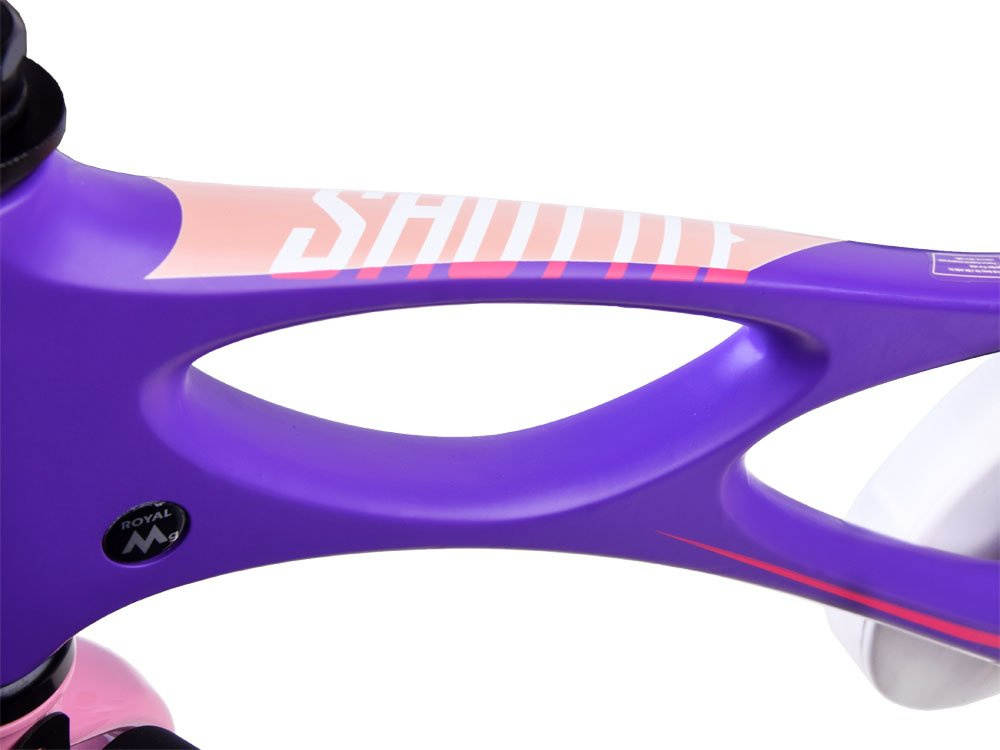 Royal Baby Detský bicykel Space Shuttle 16" s nafukovacími kolesami + pomocné kolieska, fialový – Obrázok 7