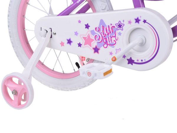 Detský bicykel RoyalBaby STAR GIRL 14" košík s bočnými kolieskami a odrážačom RB14G-1 – Obrázok 4