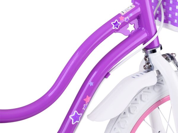 Detský bicykel RoyalBaby STAR GIRL 14" košík s bočnými kolieskami a odrážačom RB14G-1 – Obrázok 3