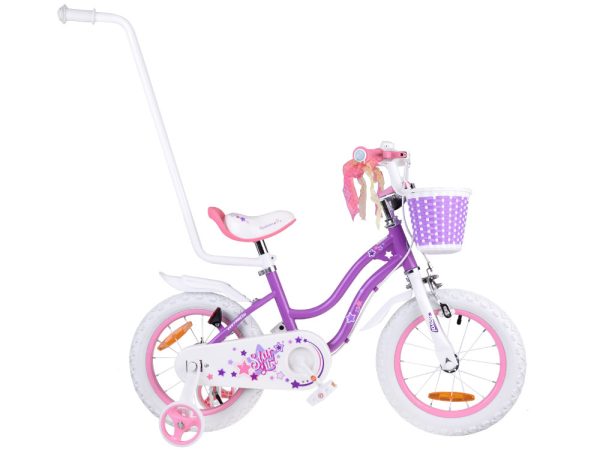 Detský bicykel RoyalBaby STAR GIRL 14" košík s bočnými kolieskami a odrážačom RB14G-1 – Obrázok 9