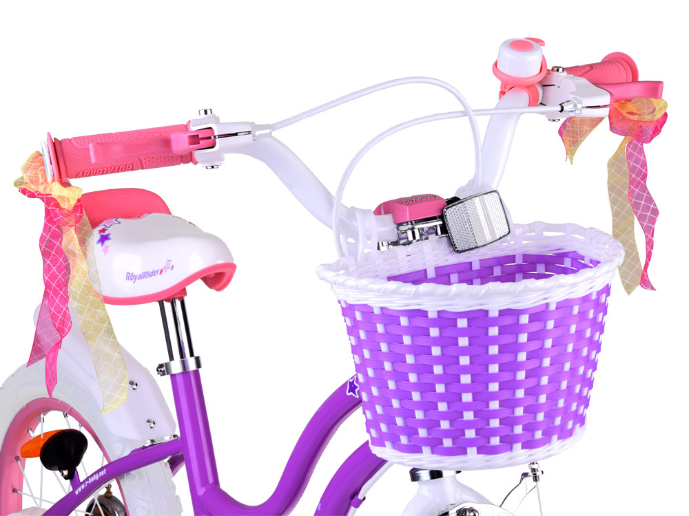 Detský bicykel RoyalBaby STAR GIRL 16-palcové kolieska s košíkom RB16G-1 – Obrázok 8