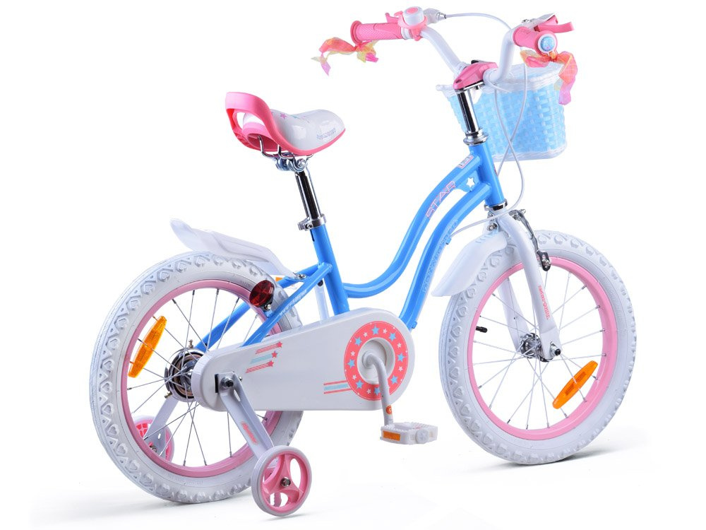 Dievčenský bicykel RoyalBaby STAR GIRL 16-palcové kolieska s bočnými košíkami RB16G-1 – Obrázok 9