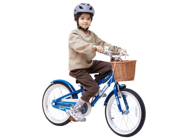 RoyalBaby Hliníkový Detský Bicykel Lovely City Eurocle 18" s košíkom a zvončekom, modrý – Obrázok 3
