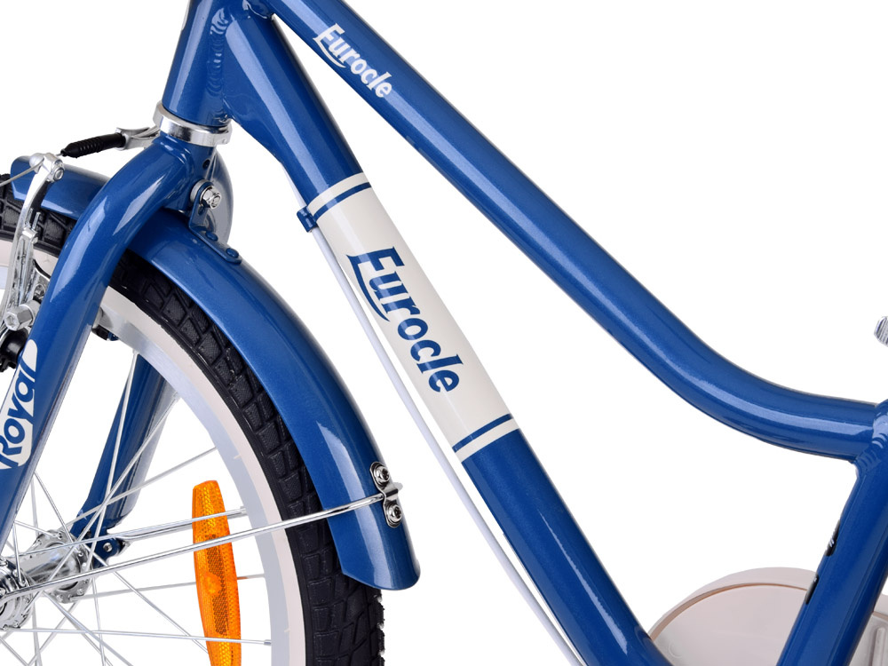 RoyalBaby Hliníkový Detský Bicykel Lovely City Eurocle 18" s košíkom a zvončekom, modrý – Obrázok 5
