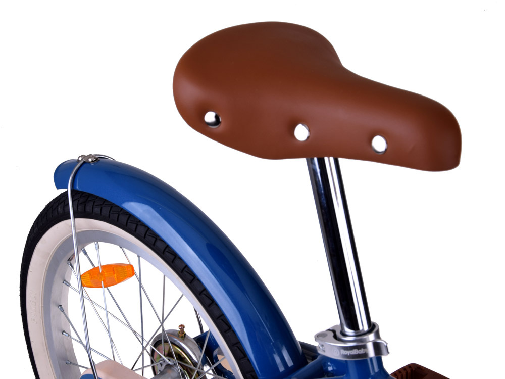 RoyalBaby Hliníkový Detský Bicykel Lovely City Eurocle 18" s košíkom a zvončekom, modrý – Obrázok 9