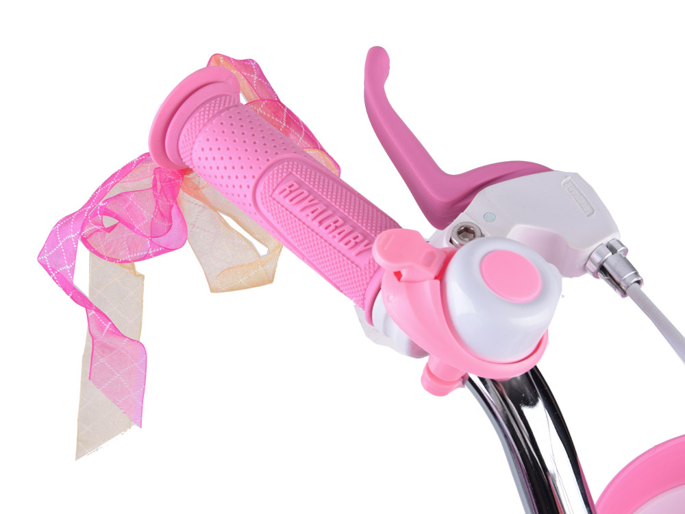 Detský bicykel RoyalBaby 14" Little Swan s bočnými kolieskami do košíka RB14-18 – Obrázok 5